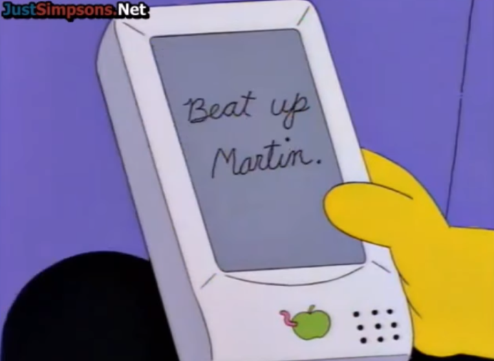 《辛普森一家》中描繪的 Apple Newton